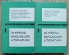 W kręgu socjologii literatury / Walter Benjamin, Adorno, Auerbach,  Rene Girard